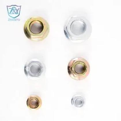 કાર્બન સ્ટીલ DIN6923 હેક્સ ફ્લેંજ નટ ફેક્ટરી કિંમત M5-M30 ઝીંક