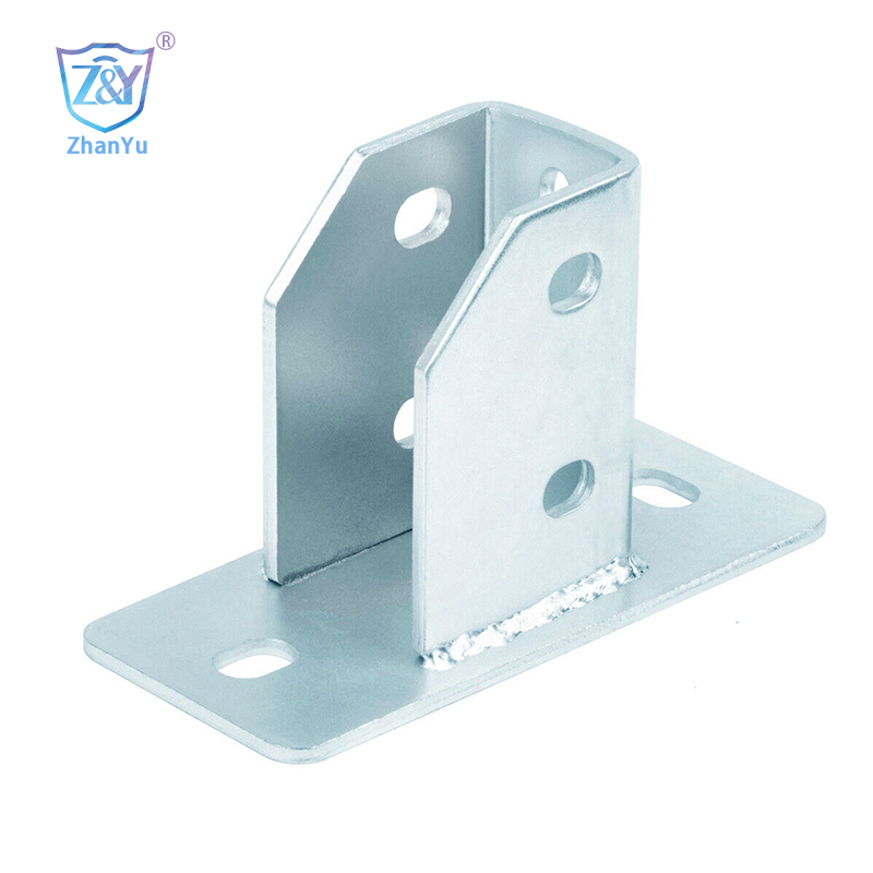 Placa base quadrada d'accessoris de canal Unistrut d'acer per immersió en calent