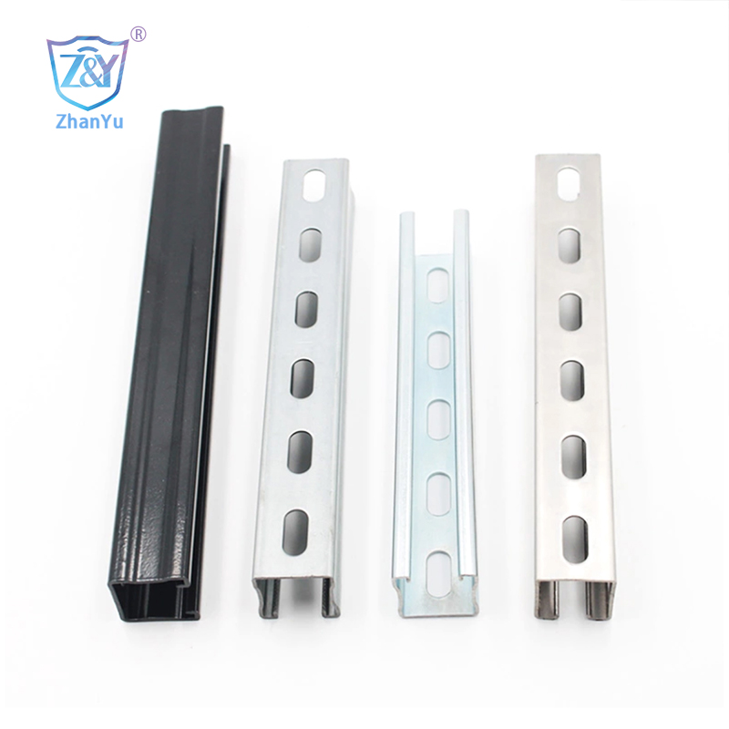 Unistruti standardne auk C kanali tugi 1-5/8″x1-5/8″ HDG-ga, Pulbervärvimine, Tsink.